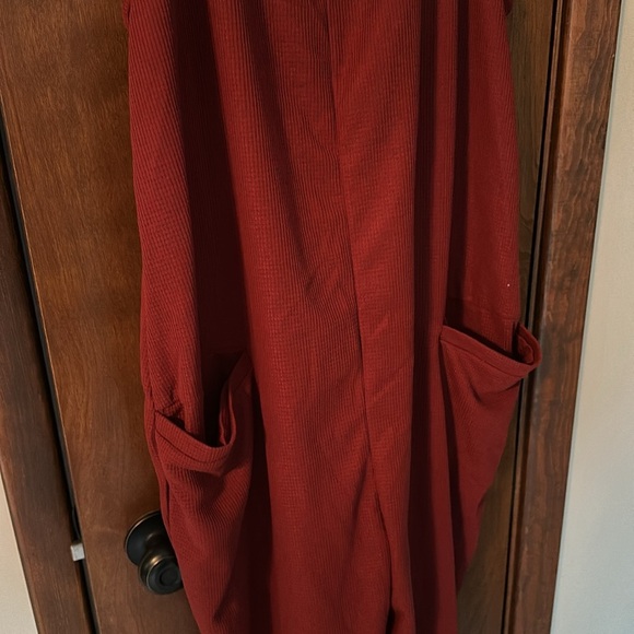 Sleeveless Jumpsuit Adjustable Strap Long Pant Rompers w Pockets - size XL - Picture 5 of 8